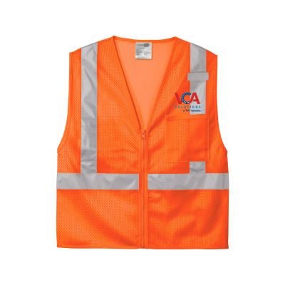 Men's Cornerstone ANSI 107 Class 2 Mesh Zippered Vest